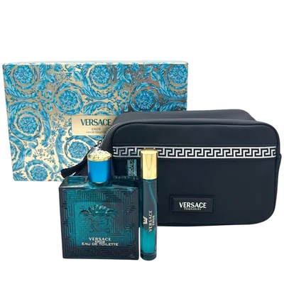 Versace Eros Set De Regalo 3 Piezas 100 Ml Edt Para Hombre - Venta Internacional.