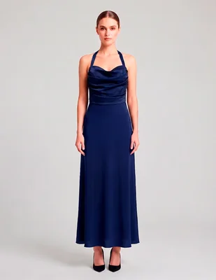 Vestido largo de fiesta escote Corazón