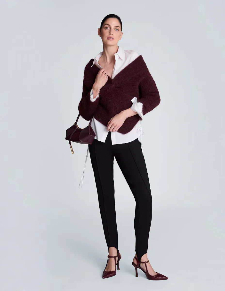 Blusa camisera manga larga para mujer