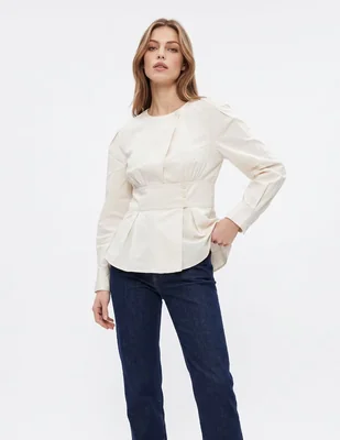 Blusa manga larga para mujer