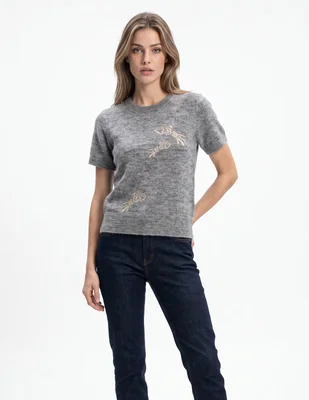 Blusa manga corta para mujer