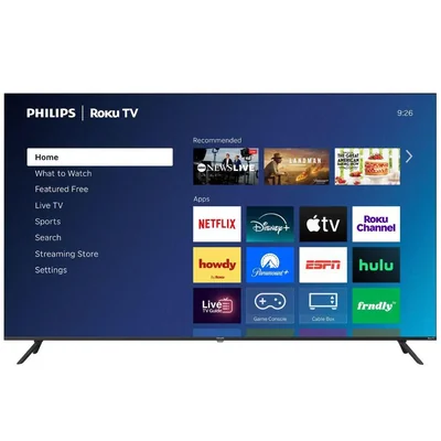 Pantalla Philips 75" QLED 4K UHD Smart Roku TV HDR 75PQL7656/F7
