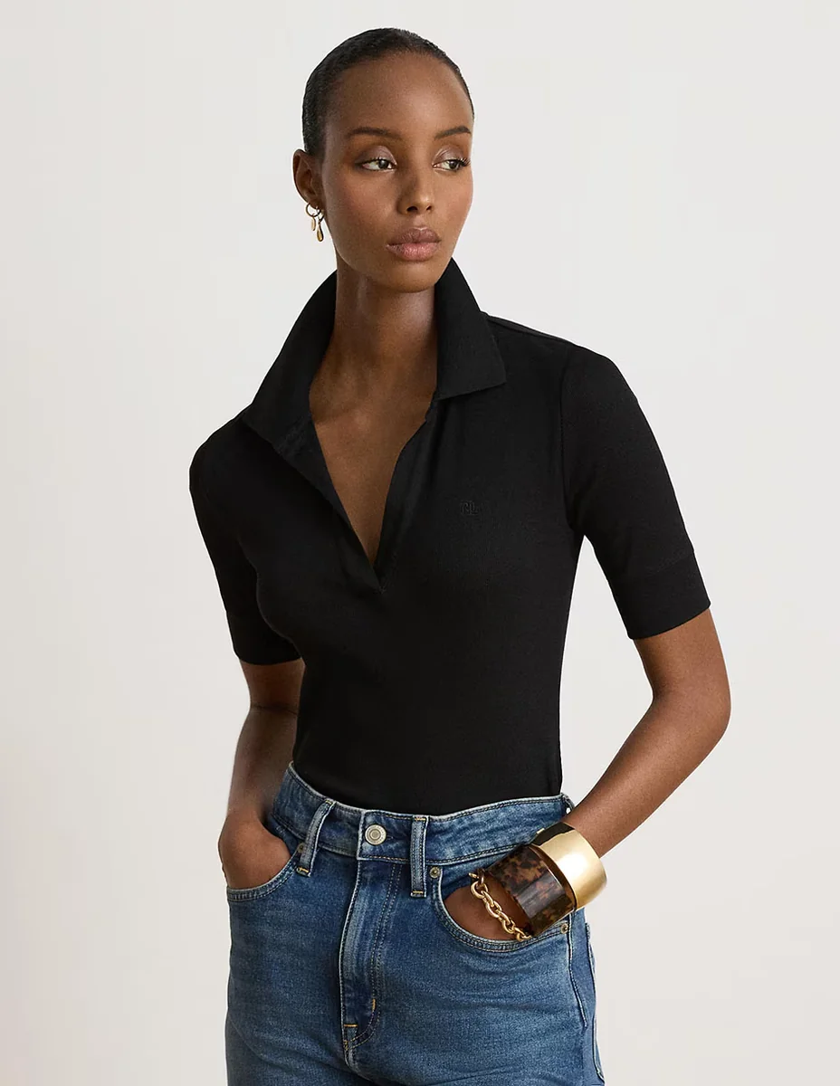 Playera tipo polo para mujer