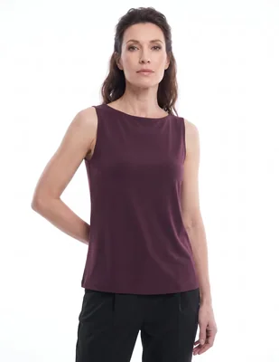 Top cuello redondo tirante ancho