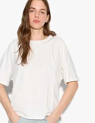Top cuello redondo
