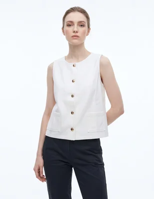 Top cuello redondo