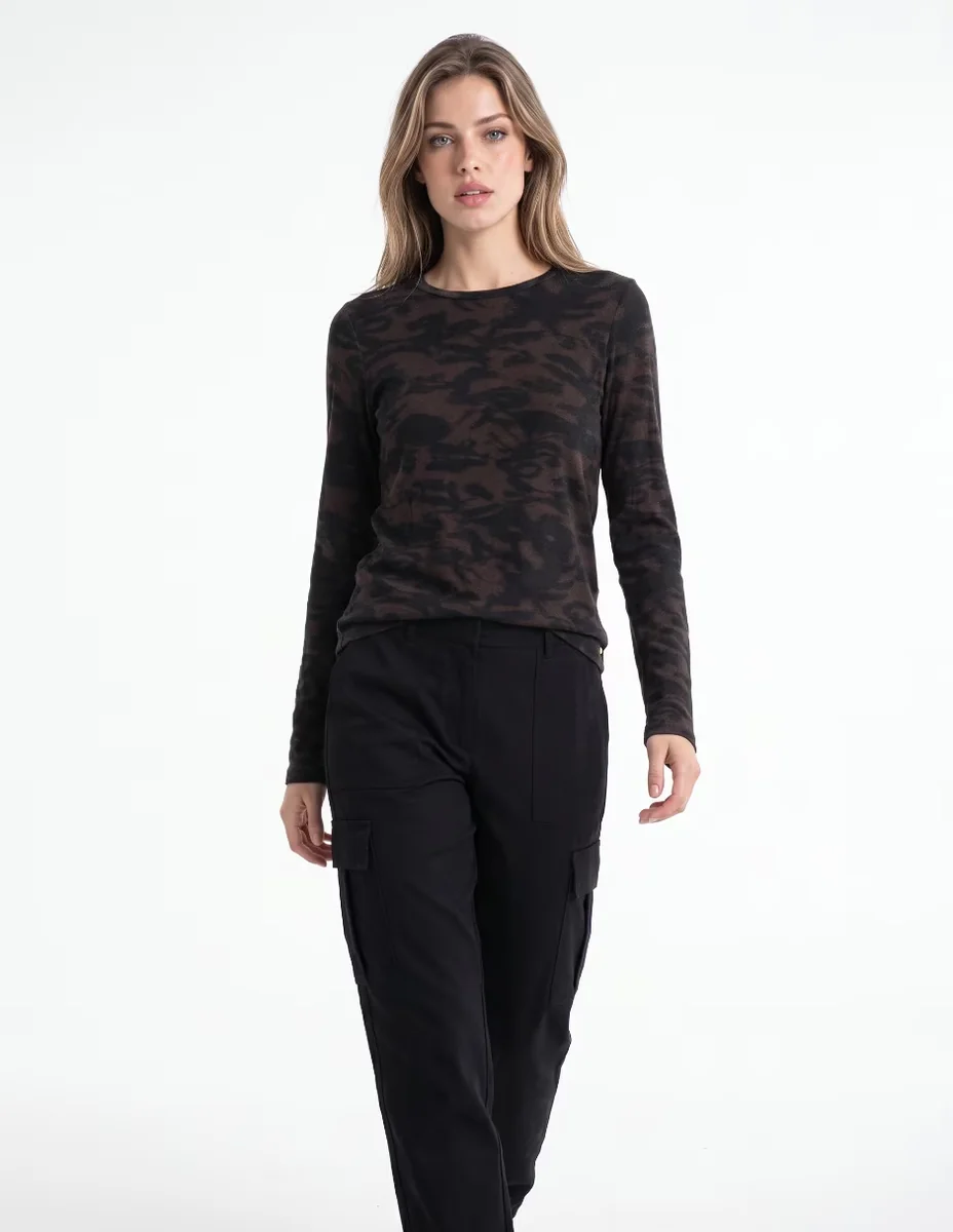 Blusa manga larga para mujer