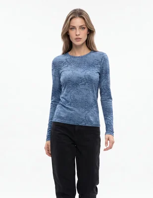 Blusa manga larga para mujer