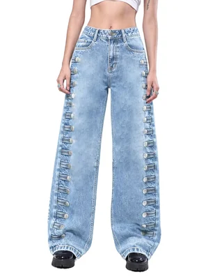 Jeans relaxed barrel para mujer