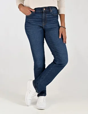 Jeans regular straight cintura para mujer