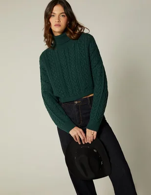 Suéter cuello tortuga para mujer