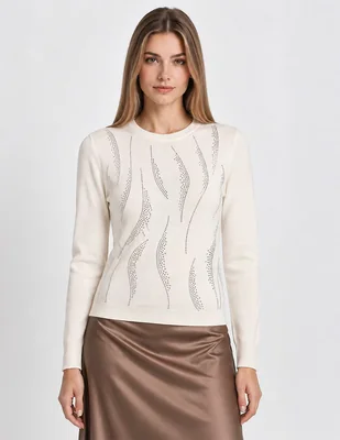 Suéter cuello redondo para mujer