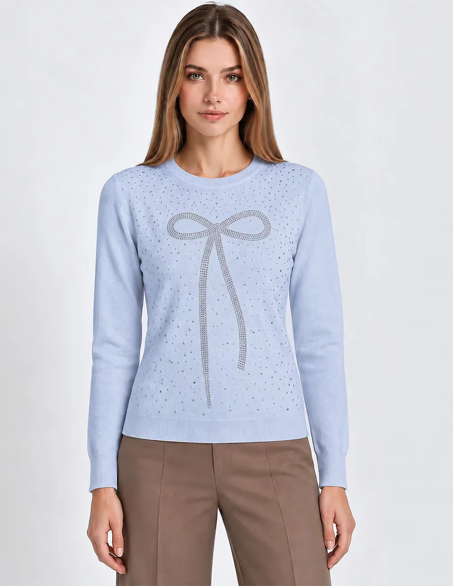 Suéter cuello redondo para mujer
