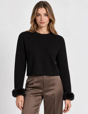 Suéter cuello redondo para mujer