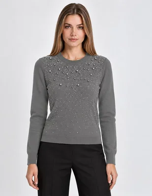 Suéter cuello redondo para mujer