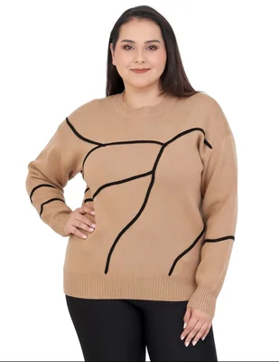 Suéter cuello redondo para mujer