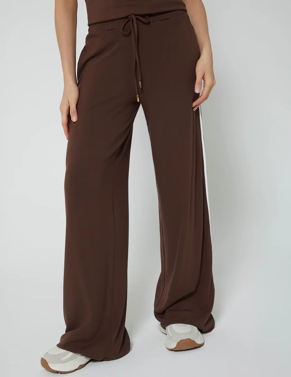 Pants wide leg con elástico para mujer