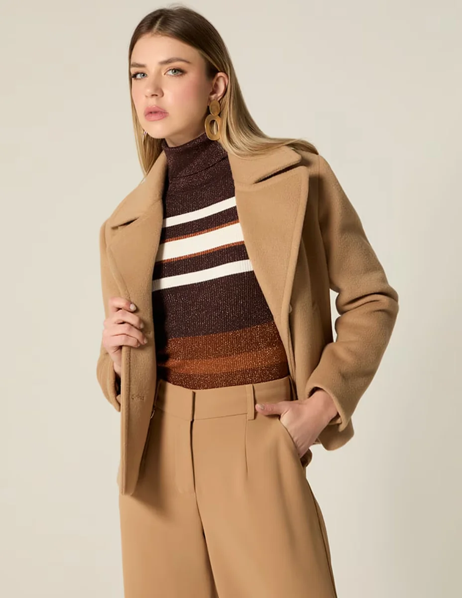 Abrigo cruzado para mujer