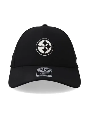 Gorra visera curva snapback para fútbol americano '47 NFL Steelers Mvp Negro Unitalla Pittsburgh Steelers para adulto