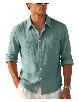 Camisa casual manga larga para hombre