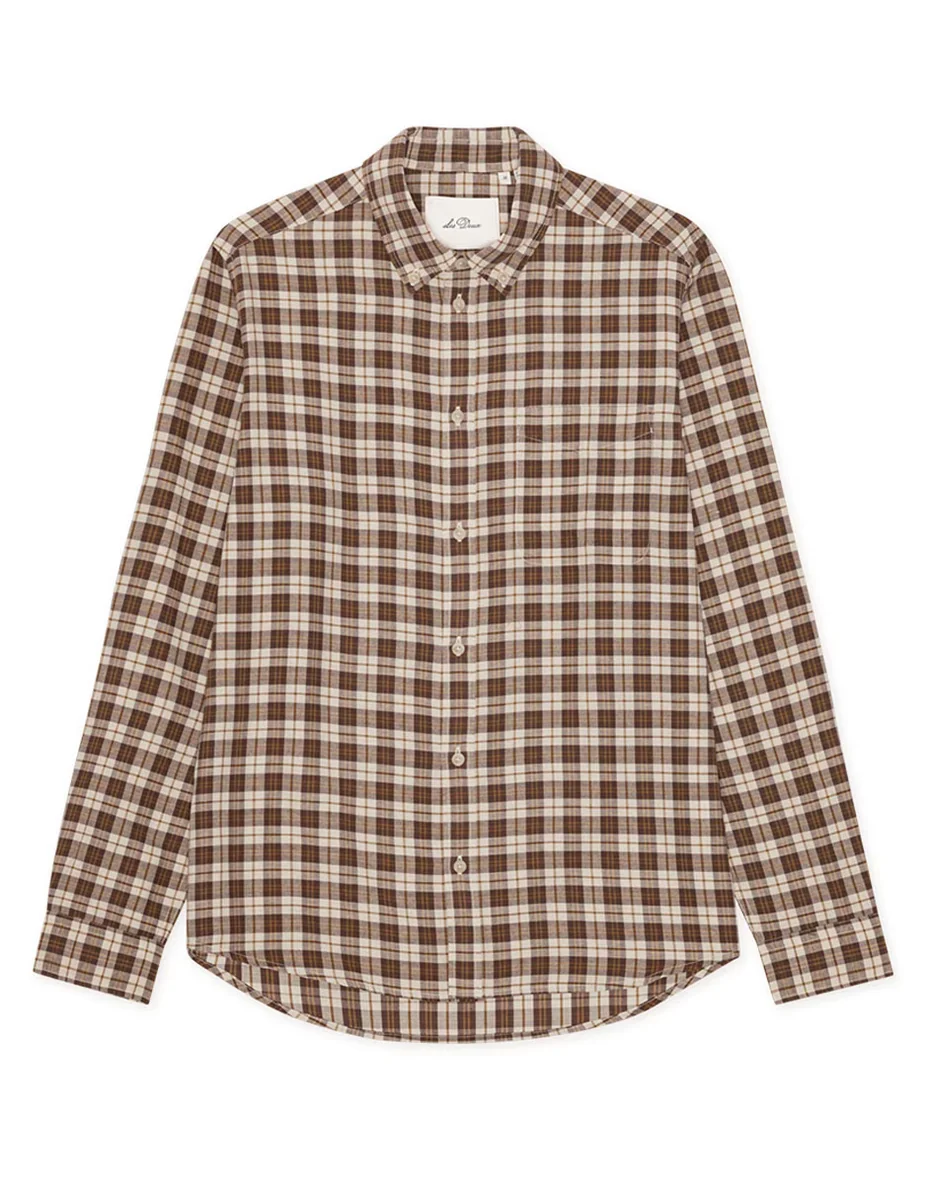 Camisa casual de algodón manga larga para hombre