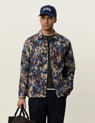 Sobrecamisa casual de algodón manga larga para hombre