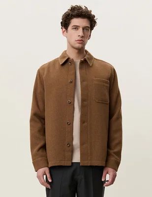 Sobrecamisa casual manga larga para hombre