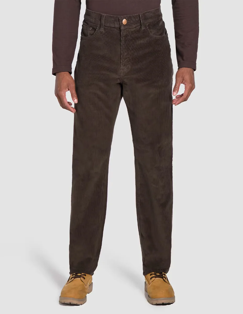 Pantalón casual regular recto para hombre