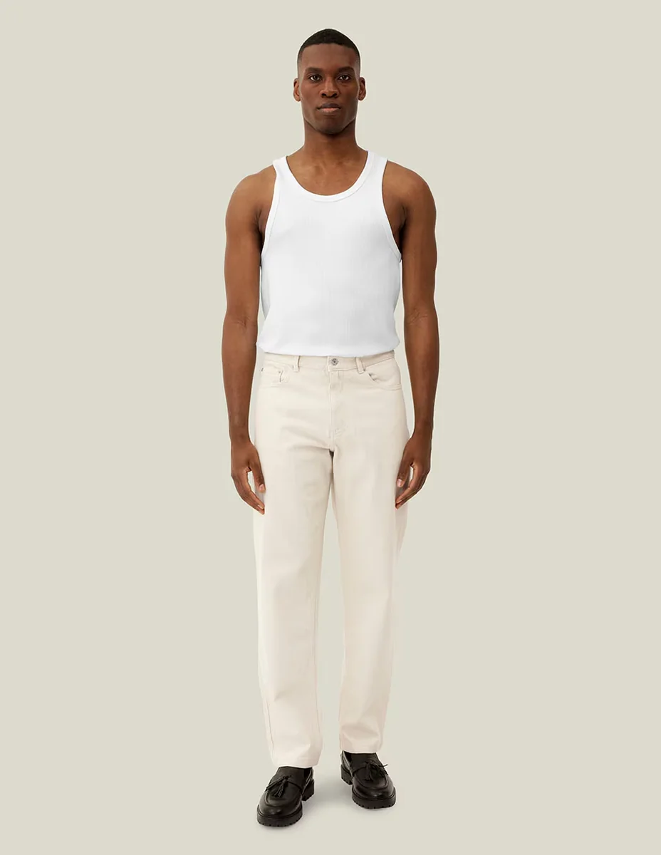 Pantalón casual straight de algodón para hombre