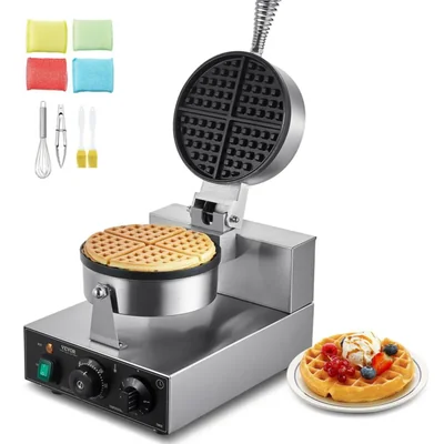 Wafflera VEVOR 1230W antiadherente de acero inoxidable
