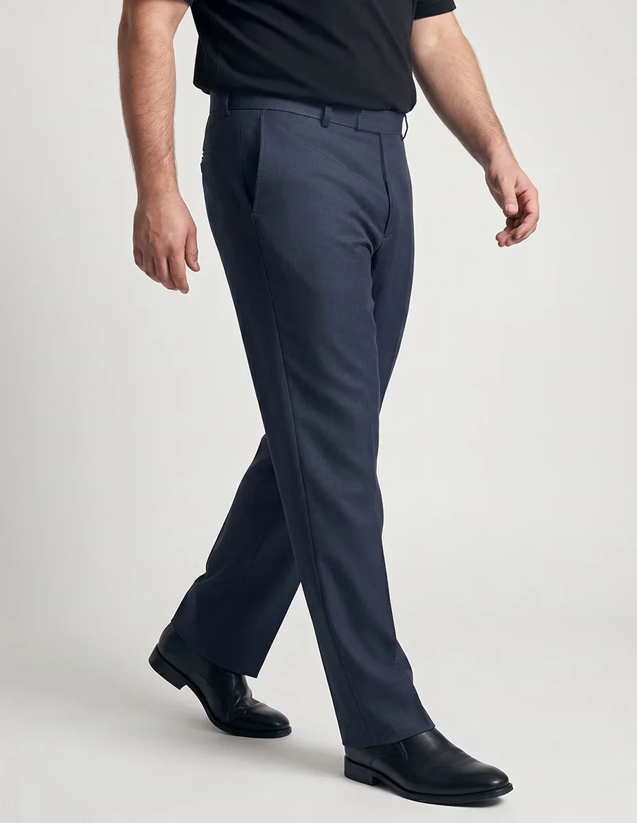 "pantalón" formal de vestir regular sansabelt "de" poliéster "para hombre"