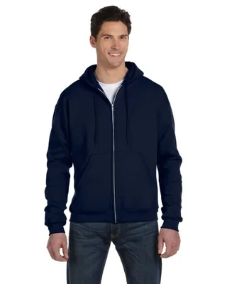 Sudadera Champion con capucha y cremallera completa color azul marino talla grande