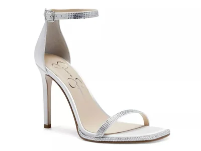 Sandalias Jessica Simpson Ostey satín blanco mujer