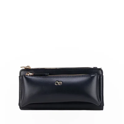 Billetera Flap Negro Cloe para Mujer