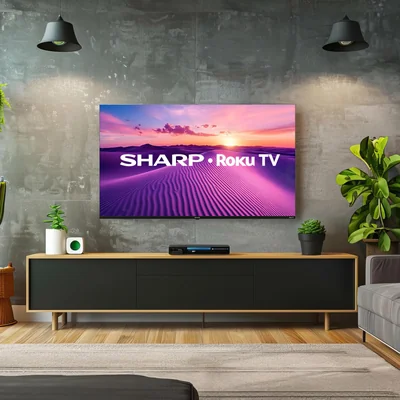 Pantalla Sharp Frameless 4k Ultra Hd Tv De 60'' Roku Tv con Wifi