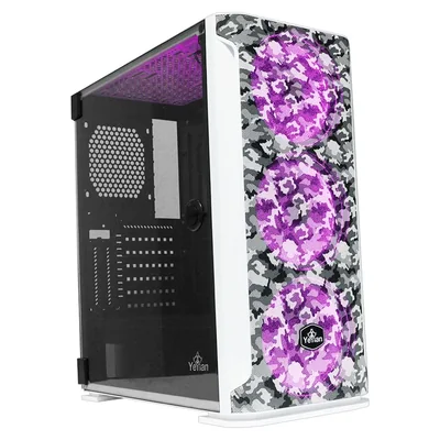 Gabinete Gamer Hollow 2500 Yeyian Ygh-49704 color Blanco