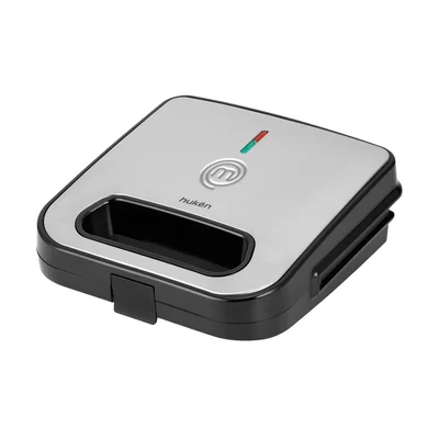 Sandwichera Masterchef Acero Inoxidable Contol De Temperatura Automatico Parrilla Antiadherentes Gris