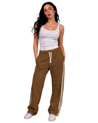 Pants Jogger Mujer Shendy Vendy Slim Fit Cafe Corte Acampanado Deportivo