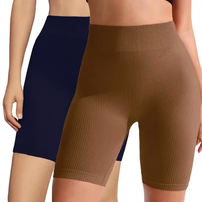 Set De 2 Short Biker Mujer Shores Deportivos Sh-041-px2 Variedad De Colores Dama Chort Gym
