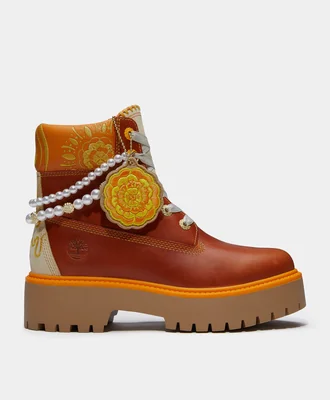 Botas Impermeable De 6 Pulgadas Con Plataforma Stone Street Día De Muertos Para Mujer Café Tb0a5qq8em6
