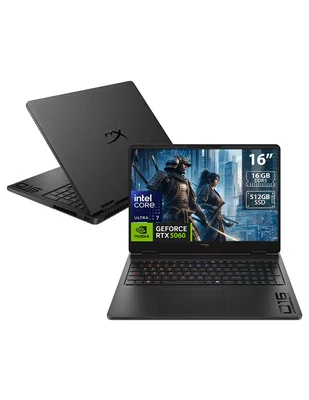 Laptop gamer HyperX OMEN 16 16 pulgadas WUXGA Intel core ultra 7 NVIDIA GeForce RTX 5060 16 GB RAM 512 GB
