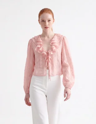 Blusa manga larga para mujer
