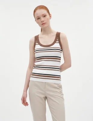 Top cuello redondo tirante ancho