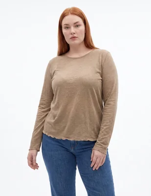Top cuello redondo