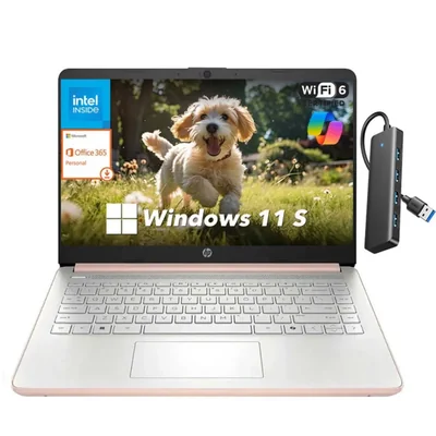 Portátil HP Stream 14" 8 GB RAM 128 GB UFS Wi‑Fi 6 Oro Rosado