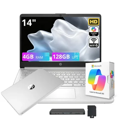 Portátil HP Stream 14" N150 4 GB RAM 128 GB UFS con Windows 11