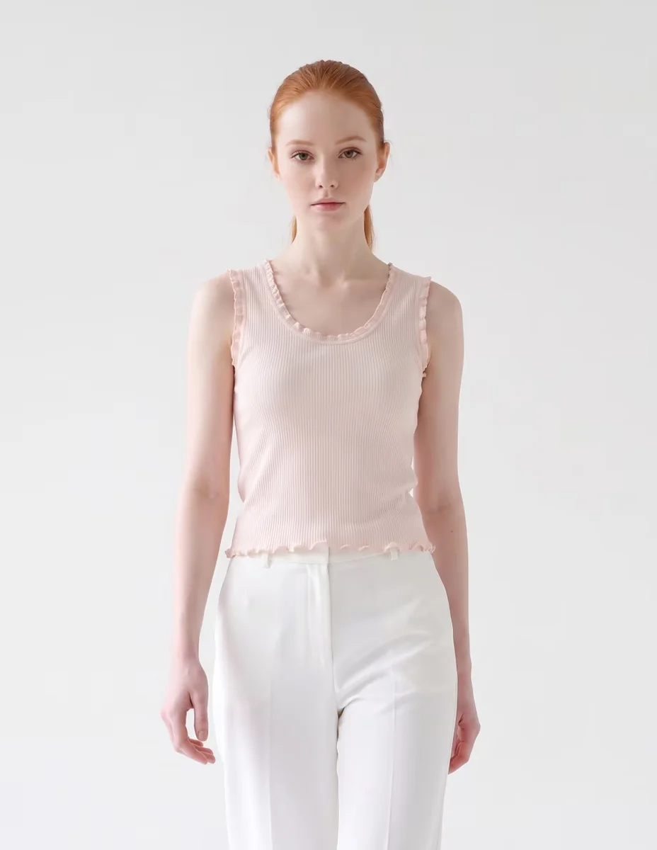 Top cuello redondo tirante ancho