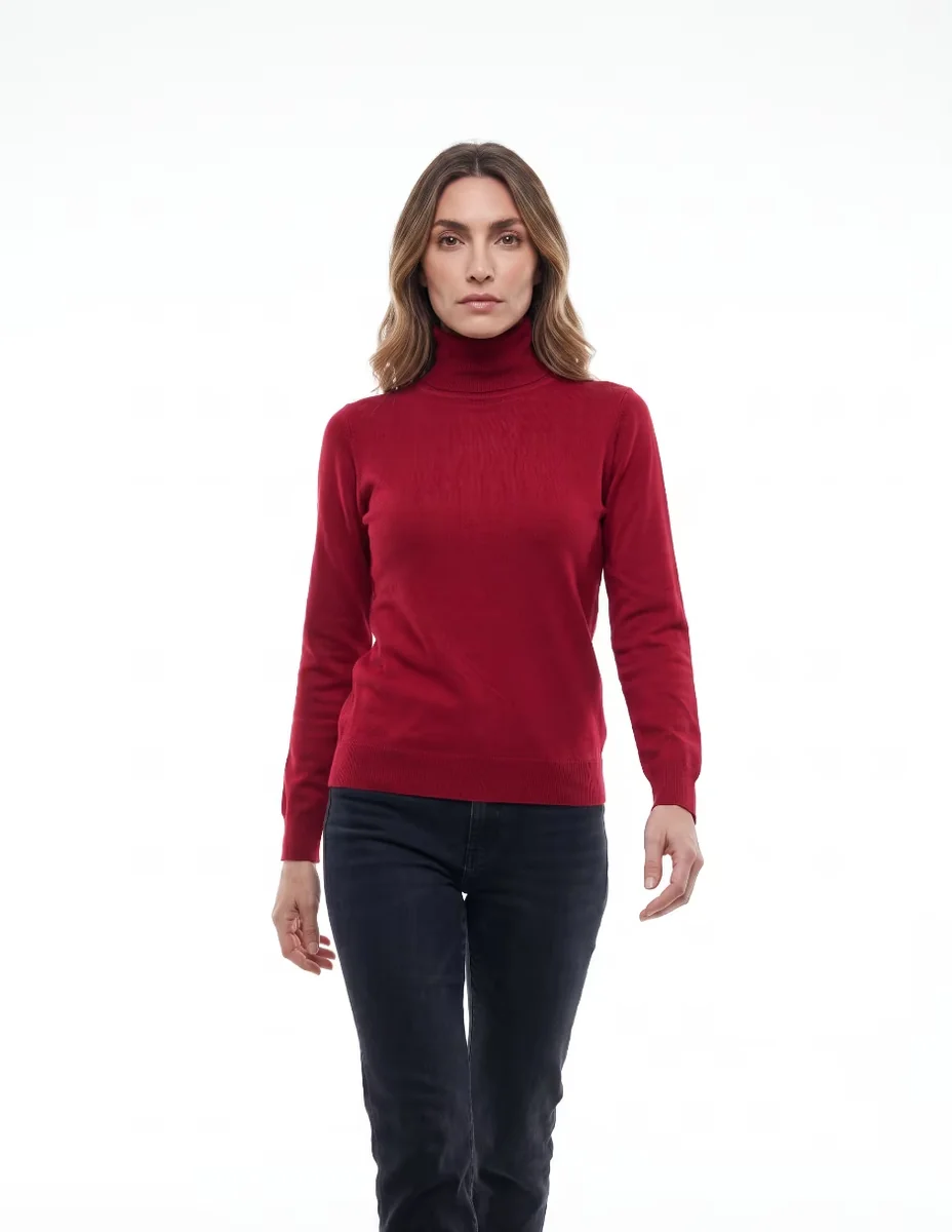 Suéter cuello alto para mujer