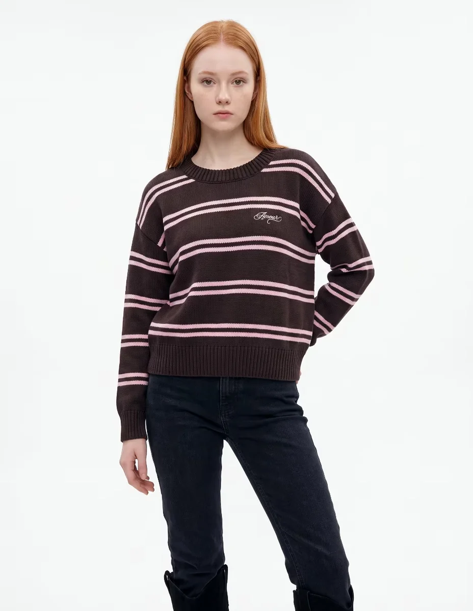 Suéter cuello redondo para mujer