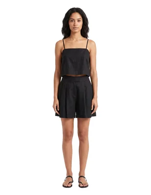 Short/Bermuda de Lino y viscosa para mujer